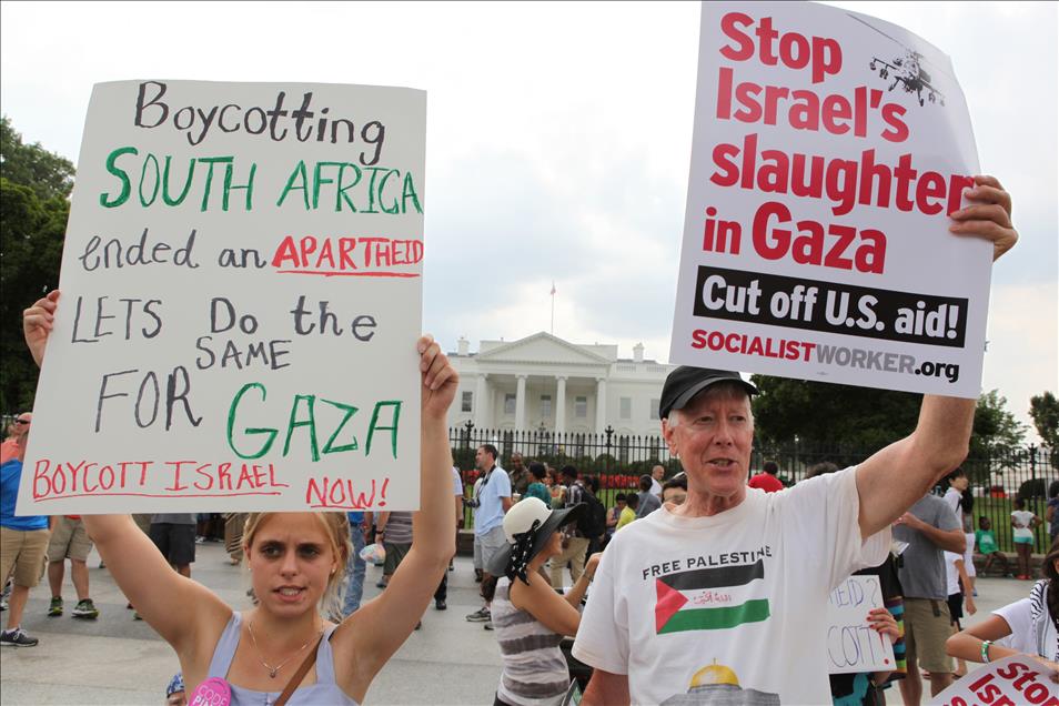 İsrail'in Gazze'ye saldırılarının protesto edilmesi