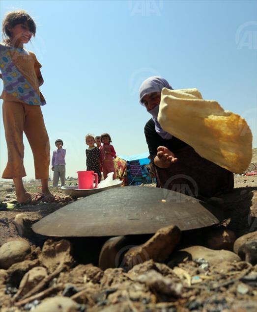 Iraqi Yezidis fleeing from IS assaults take shelter in Iraq's Dohuk city