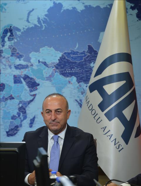 Dışişleri Bakanı Mevlüt Çavuşoğlu, AA Editör Masası'nda