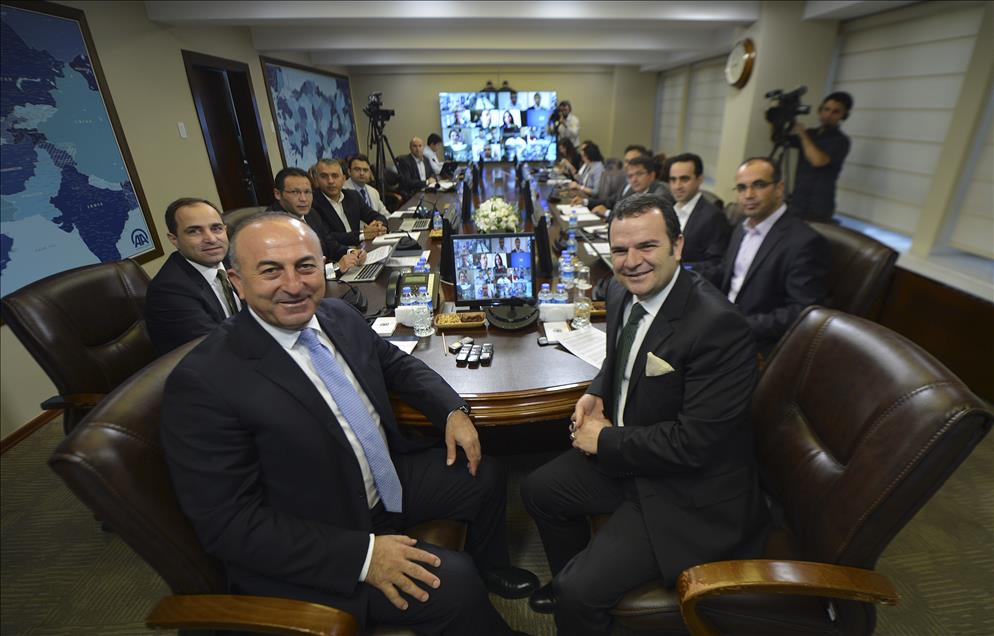 Dışişleri Bakanı Mevlüt Çavuşoğlu, AA Editör Masası'nda