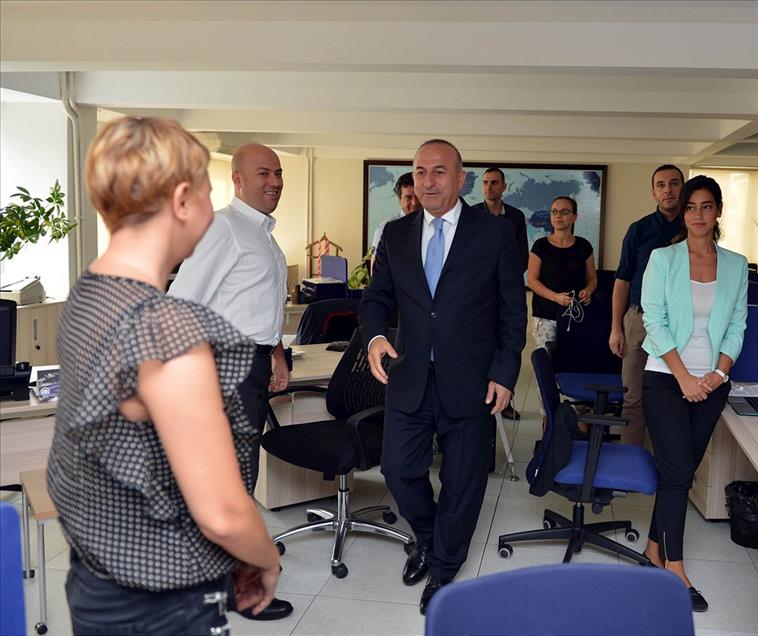 Dışişleri Bakanı Mevlüt Çavuşoğlu, AA Editör Masası'nda