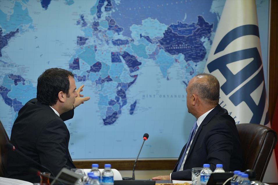 Dışişleri Bakanı Mevlüt Çavuşoğlu, AA Editör Masası'nda