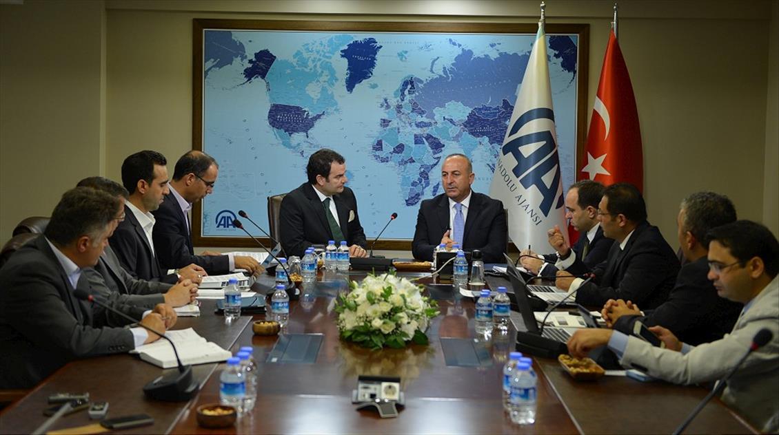 Dışişleri Bakanı Mevlüt Çavuşoğlu, AA Editör Masası'nda
