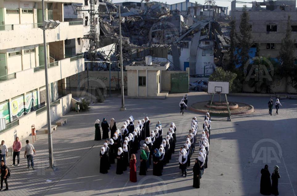 The first day of the school year in Gaza City