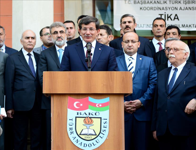 Başbakan Davutoğlu Azerbaycan'da