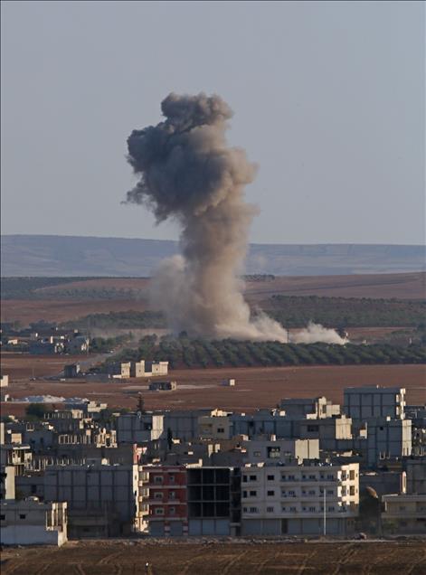 Kobani'de IŞİD hedefleri vuruldu