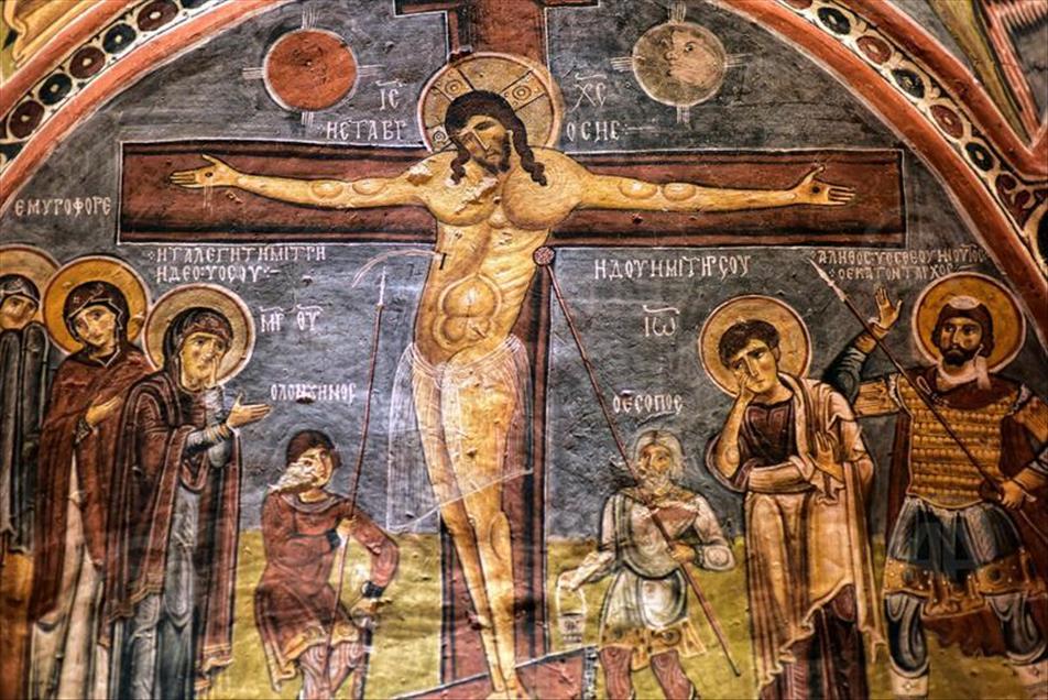 The Dark Church at the Goreme Open-Air Museum in Cappadocia, Turkey