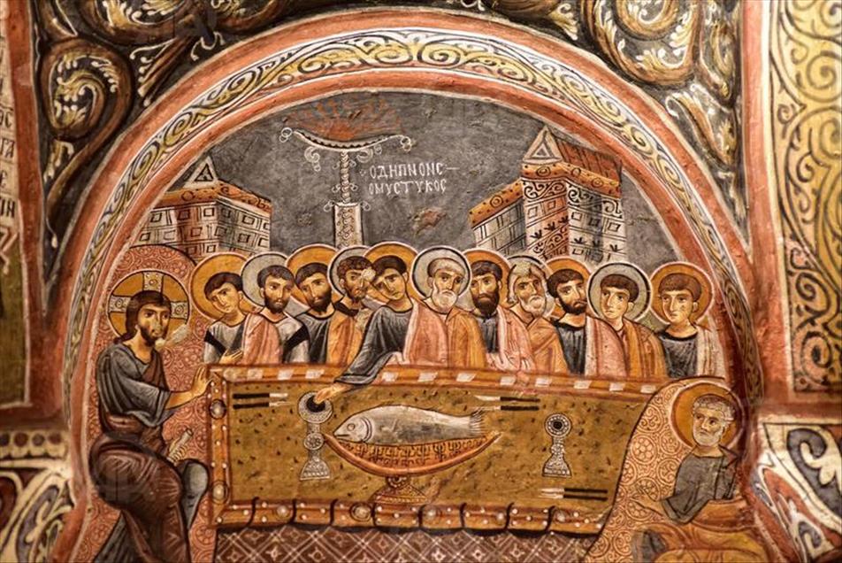 The Dark Church at the Goreme Open-Air Museum in Cappadocia, Turkey