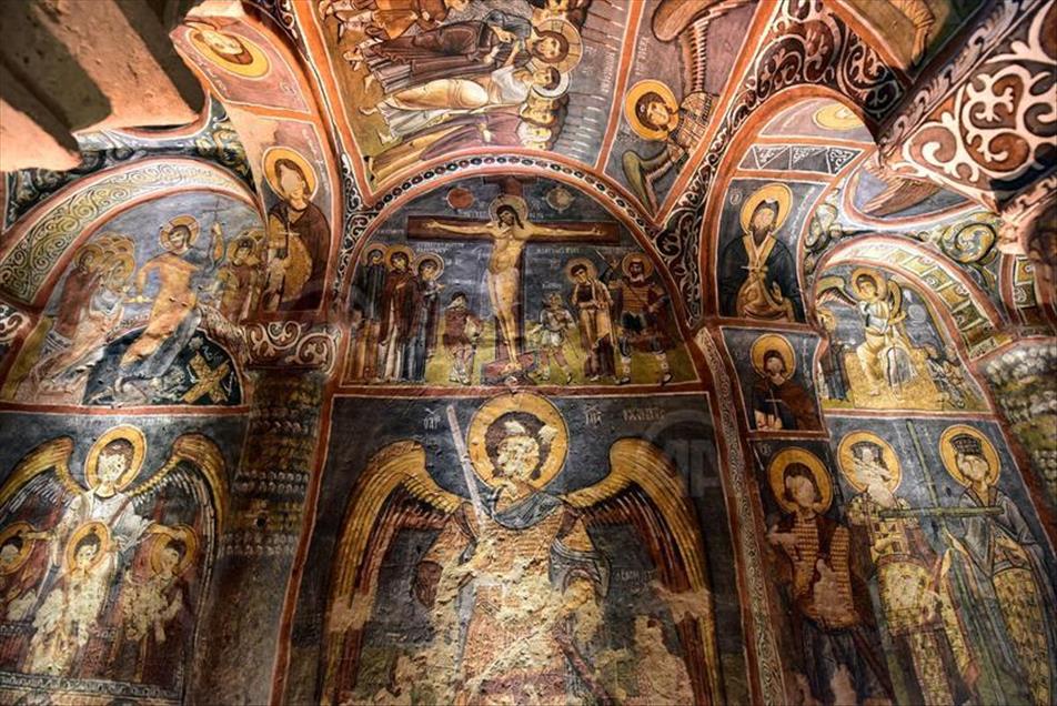 The Dark Church at the Goreme Open-Air Museum in Cappadocia, Turkey