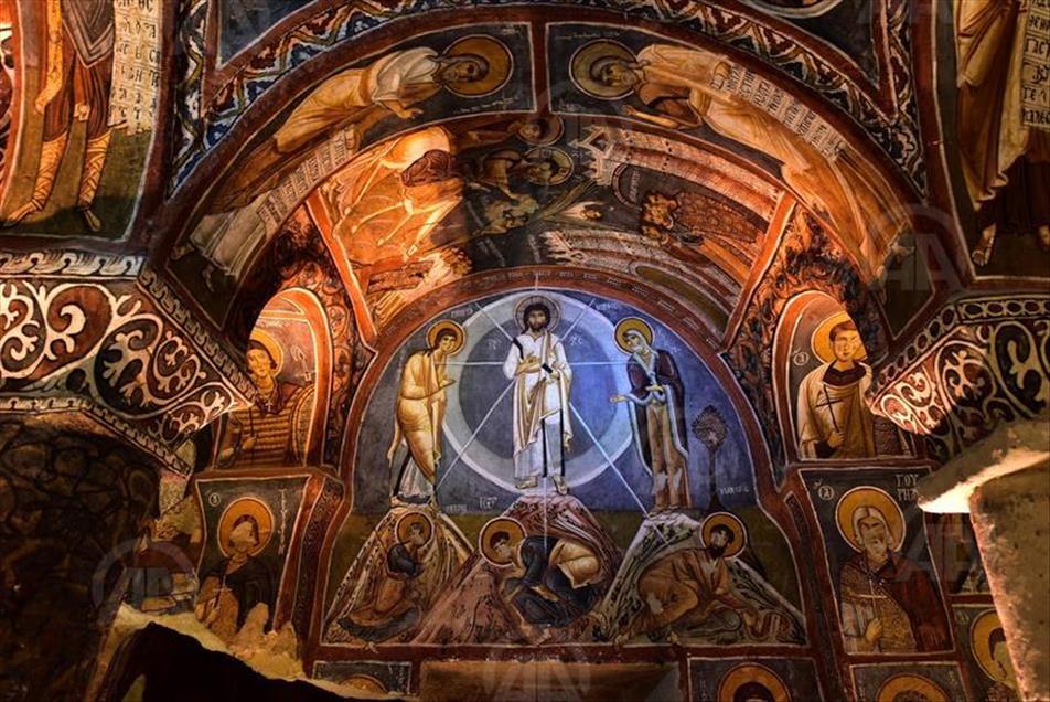 The Dark Church at the Goreme Open-Air Museum in Cappadocia, Turkey