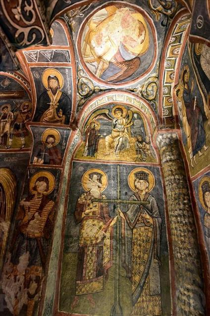 The Dark Church at the Goreme Open-Air Museum in Cappadocia, Turkey