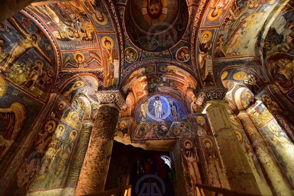 The Dark Church at the Goreme Open-Air Museum in Cappadocia, Turkey