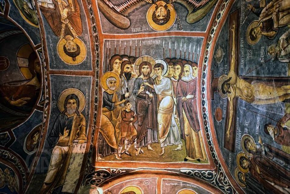 The Dark Church at the Goreme Open-Air Museum in Cappadocia, Turkey