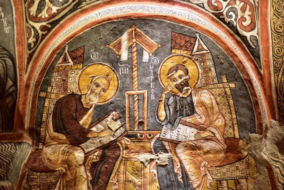 The Dark Church at the Goreme Open-Air Museum in Cappadocia, Turkey