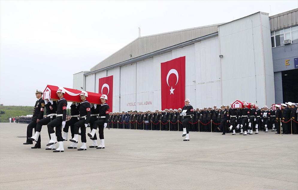 Helikopter kazası şehitleri uğurlanıyor