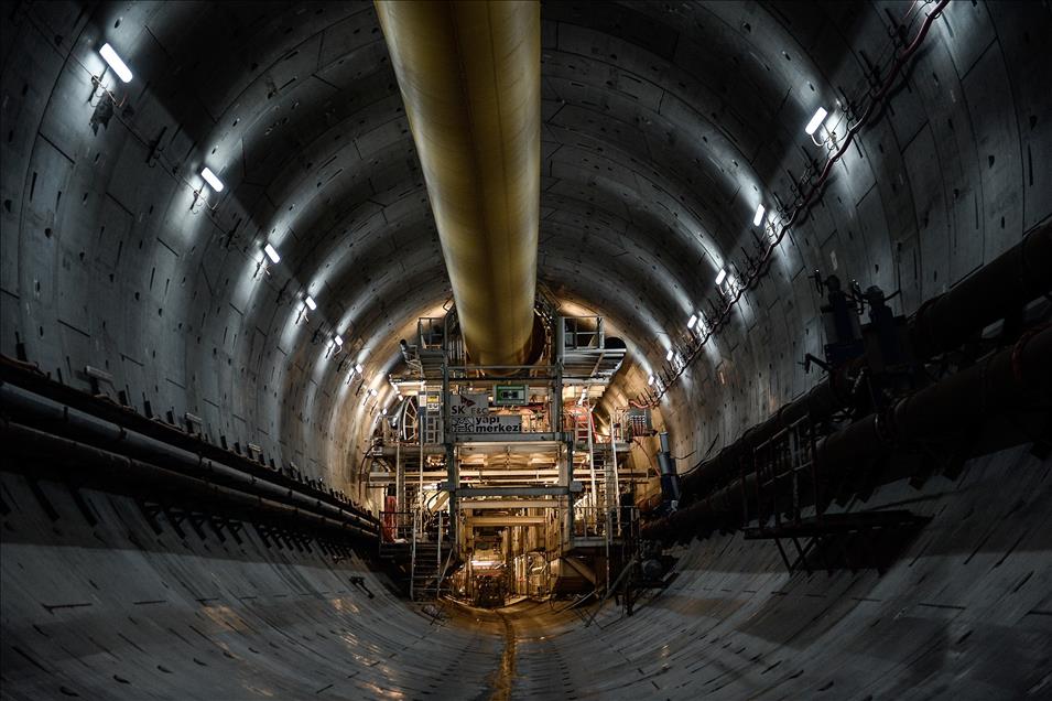 Avrasya Tüneli çalışmalarında deniz tabanı altında bin 180 metreye ulaşıldı