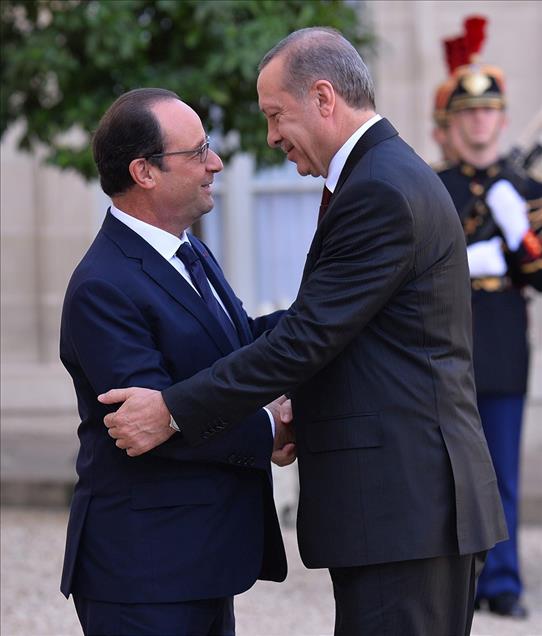 Cumhurbaşkanı Recep Tayyip Erdoğan Paris'te