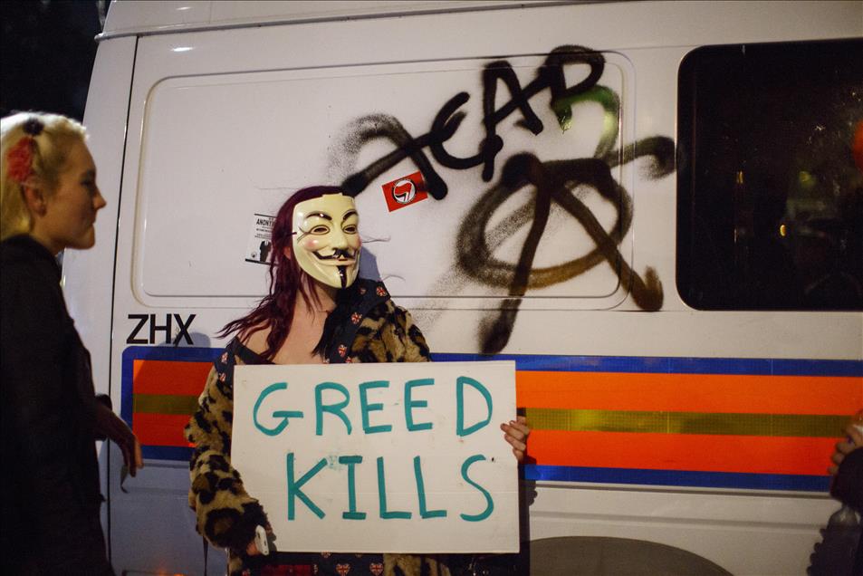 Protesters Gather For Million Mask March in London