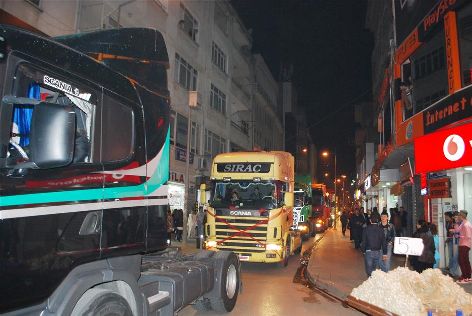 Tırlı düğün konvoyu, trafik cezasıyla son buldu