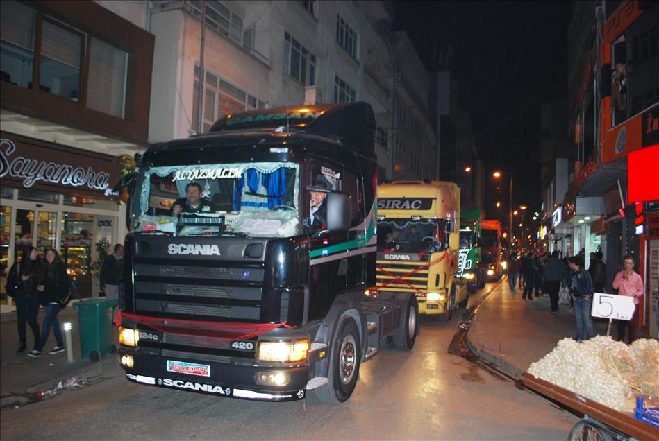 Tırlı düğün konvoyu, trafik cezasıyla son buldu