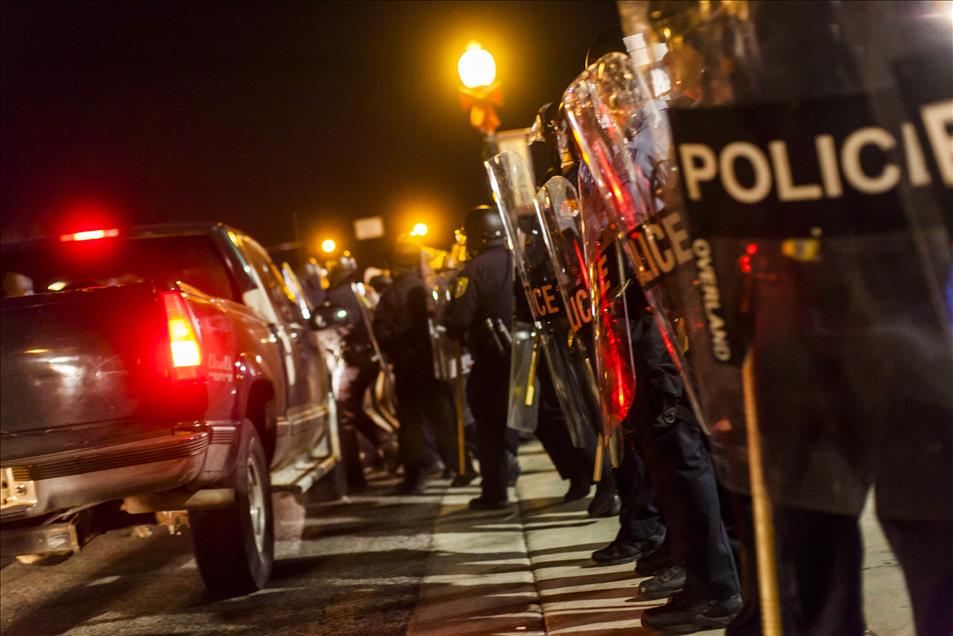 Protest Outside Ferguson Police Department