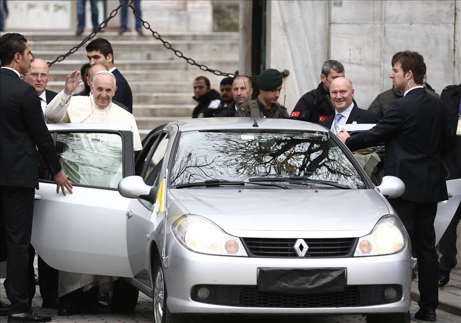 Papa Franciscus, Sultanahmet Camisi'ni ziyaret etti