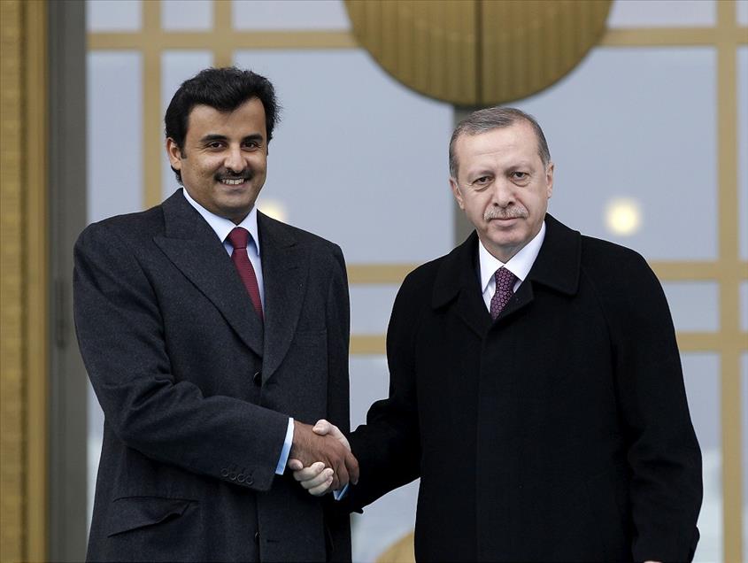 Katar Emiri Şeyh Temim Ankara'da