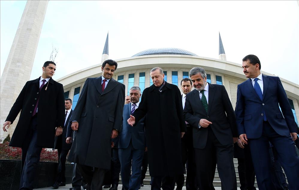 Cumhurbaşkanı Erdoğan, Katar Emiri Temim ile Cuma namazını kıldı