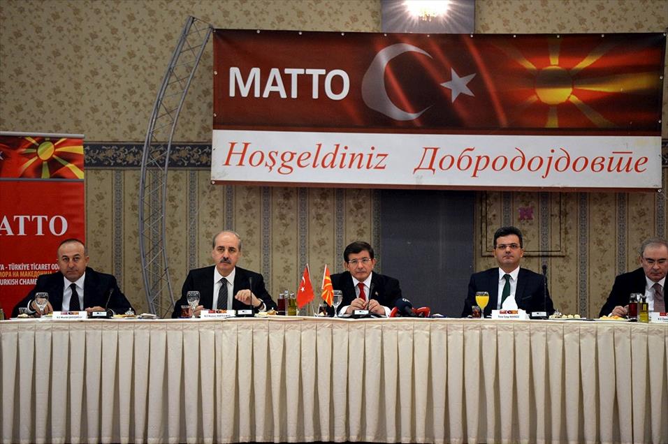 Başbakan Davutoğlu Makedonya'da