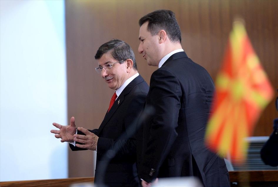 Başbakan Davutoğlu Makedonya'da