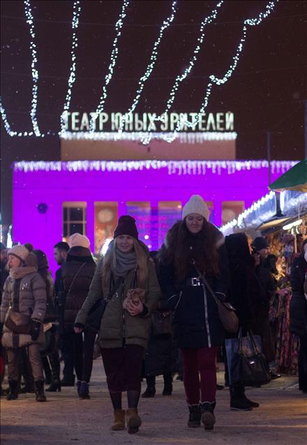 New year preparations in Saint-Petersburg