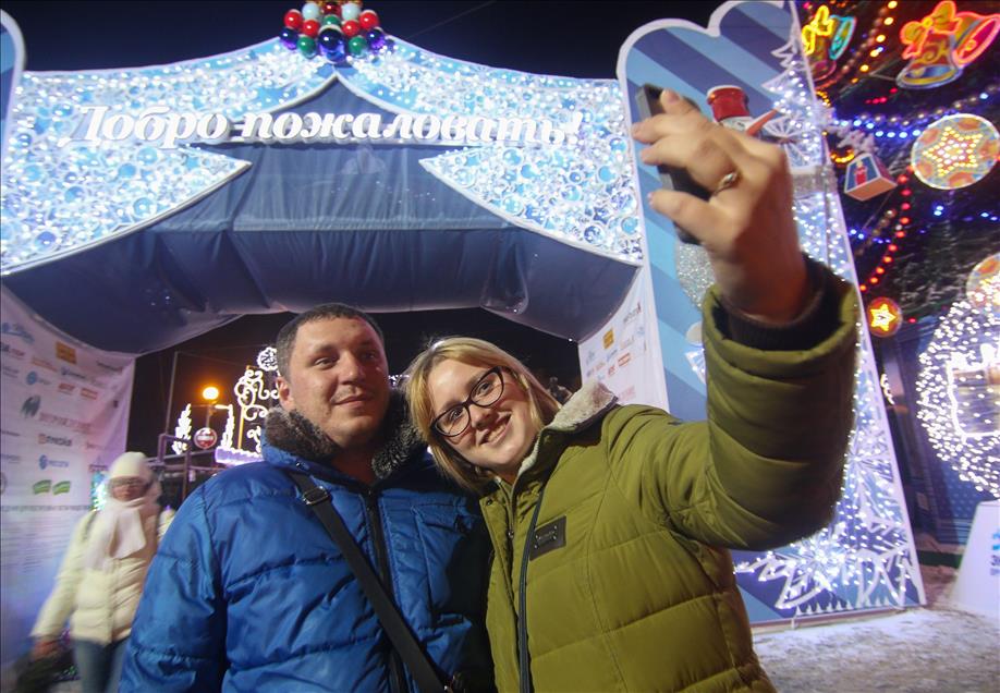 New year preparations in Saint Petersburg