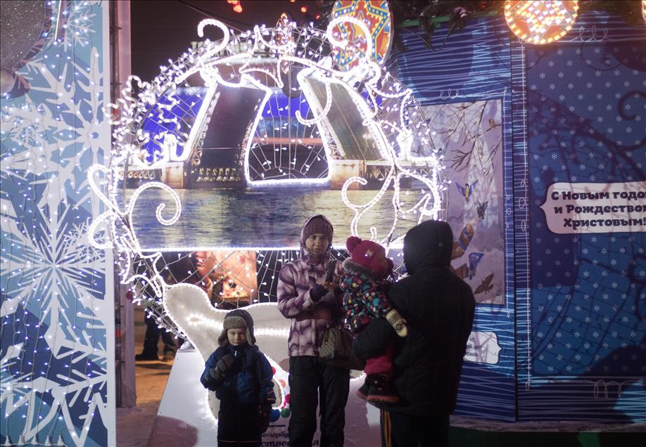 New year preparations in Saint-Petersburg