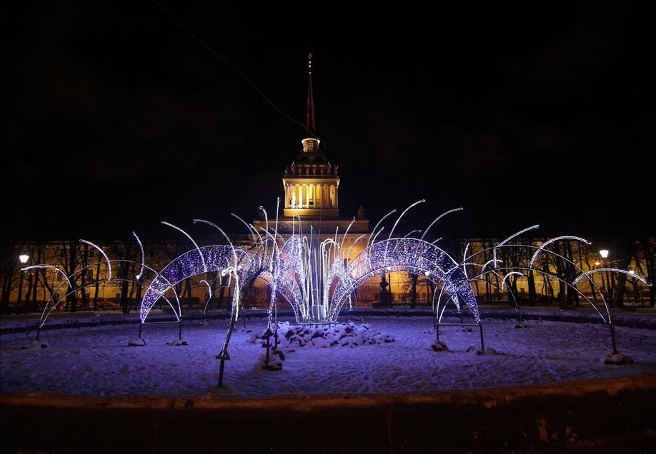 New year preparations in Saint-Petersburg