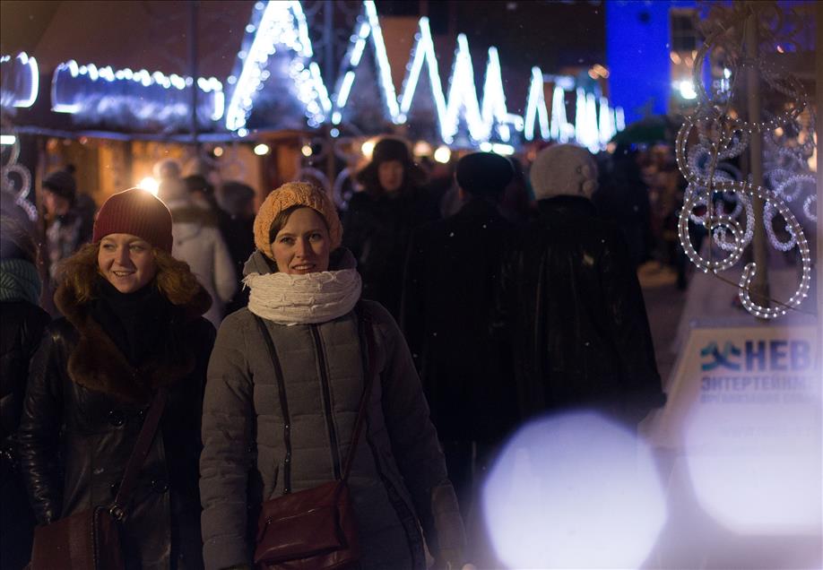New year preparations in Saint Petersburg