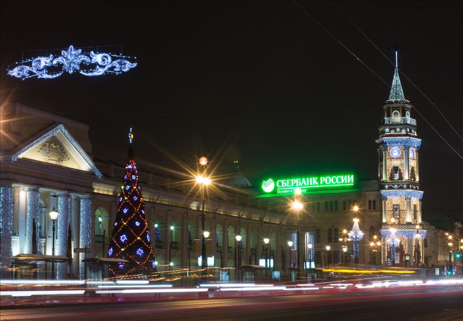 New year preparations in Saint Petersburg
