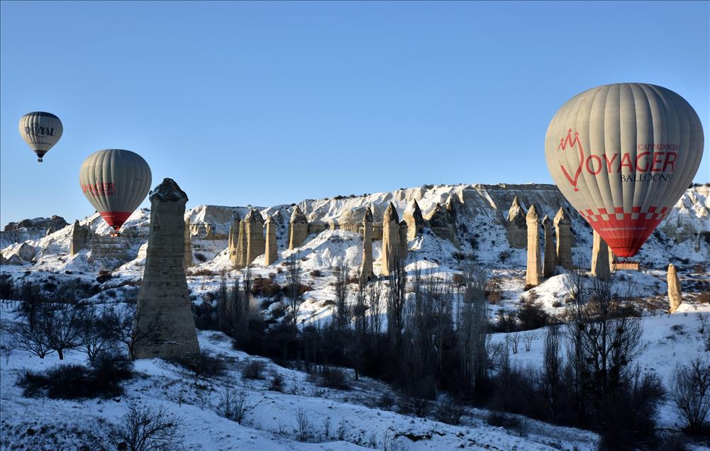 Kapadokya’da eksi 20 derecede balon keyfi