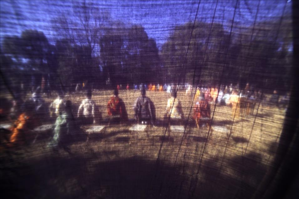 Traditional Japanese archery ritual