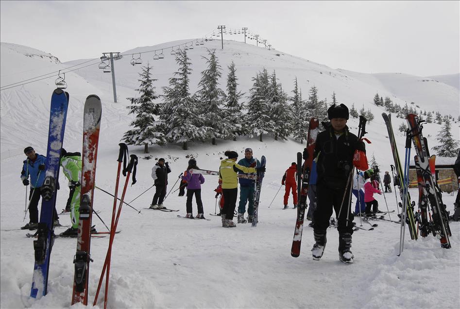 Lübnan'da kayak keyfi