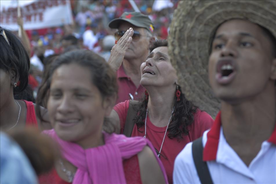 Venezuelans hold a parade on the 23rd anniversary of coup attempt in Caracas