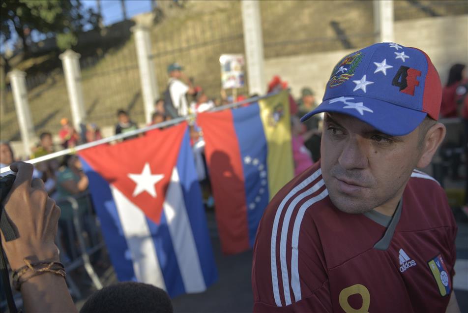 Venezuelans hold a parade on the 23rd anniversary of coup attempt in Caracas