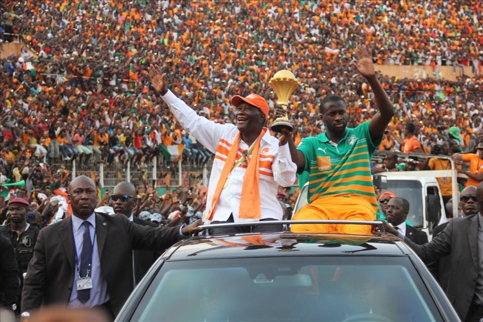 African Cup of Nations champions Ivory Coast welcomed in Abidjan