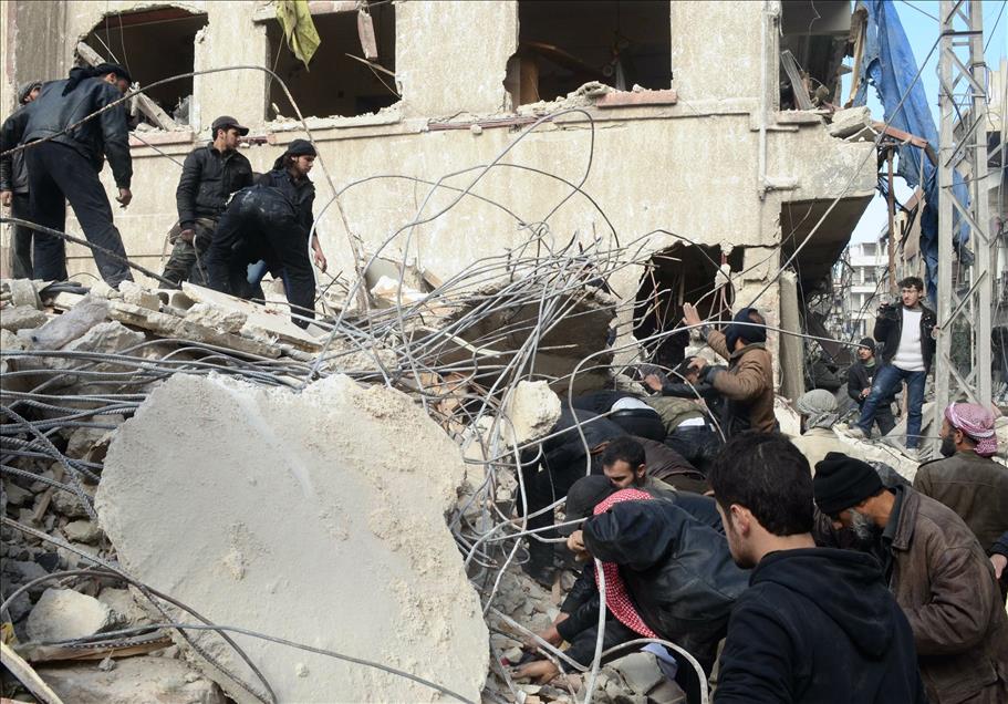 Syrian army hit the Eastern Ghouta of Damascus