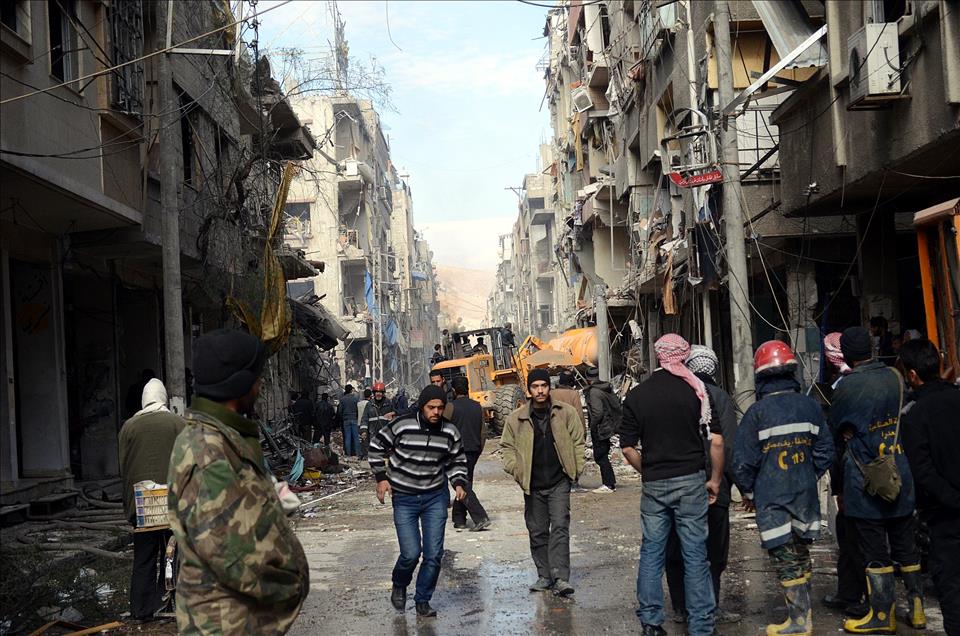 Syrian army hit the Eastern Ghouta of Damascus