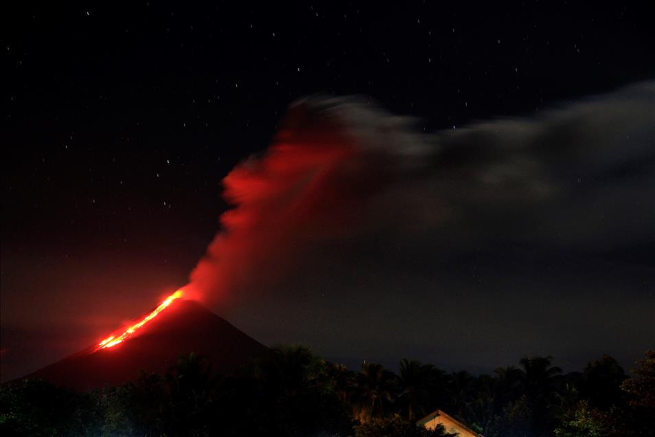Eruption Of Mount Soputan Volcano In Indonesia