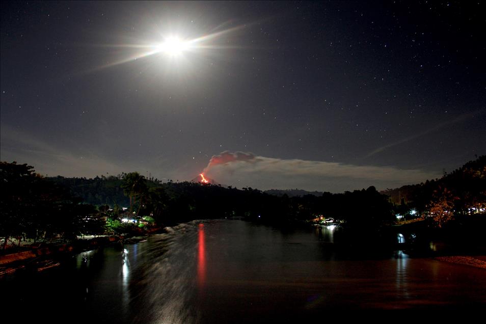 Eruption Of Mount Soputan Volcano In Indonesia