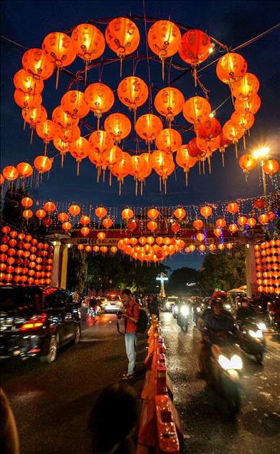 Latern Festival during Chinese Lunar New Year in Indonesia