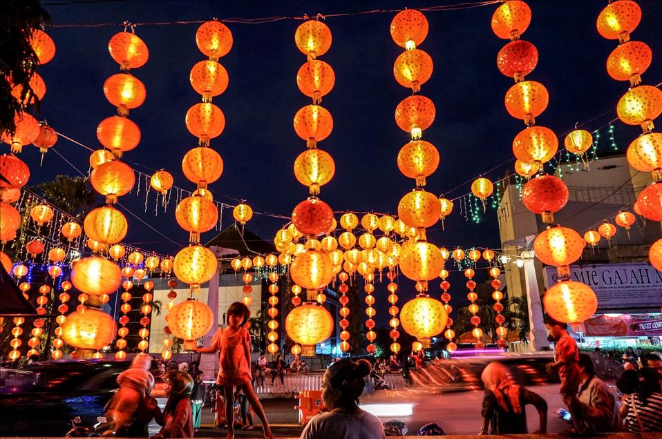 Latern Festival during Chinese Lunar New Year in Indonesia