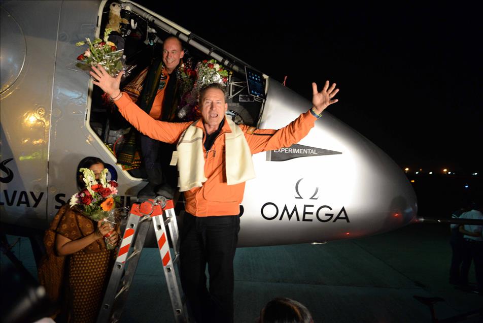 Solar Impulse 2 Plane lands in Ahmedabad