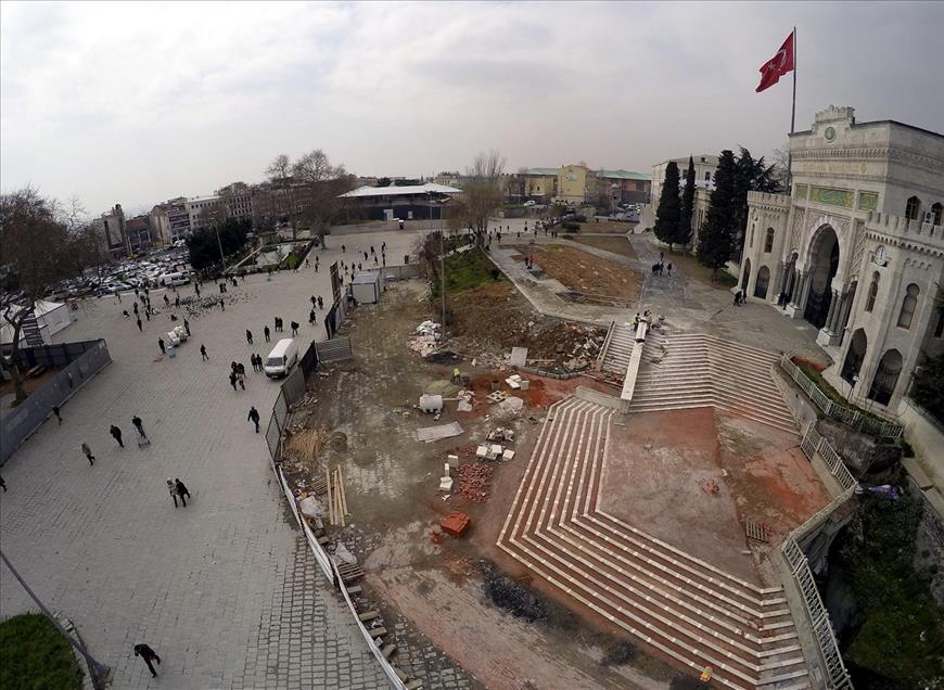 Tarihi Beyazıt Meydanı havadan görüntülendi